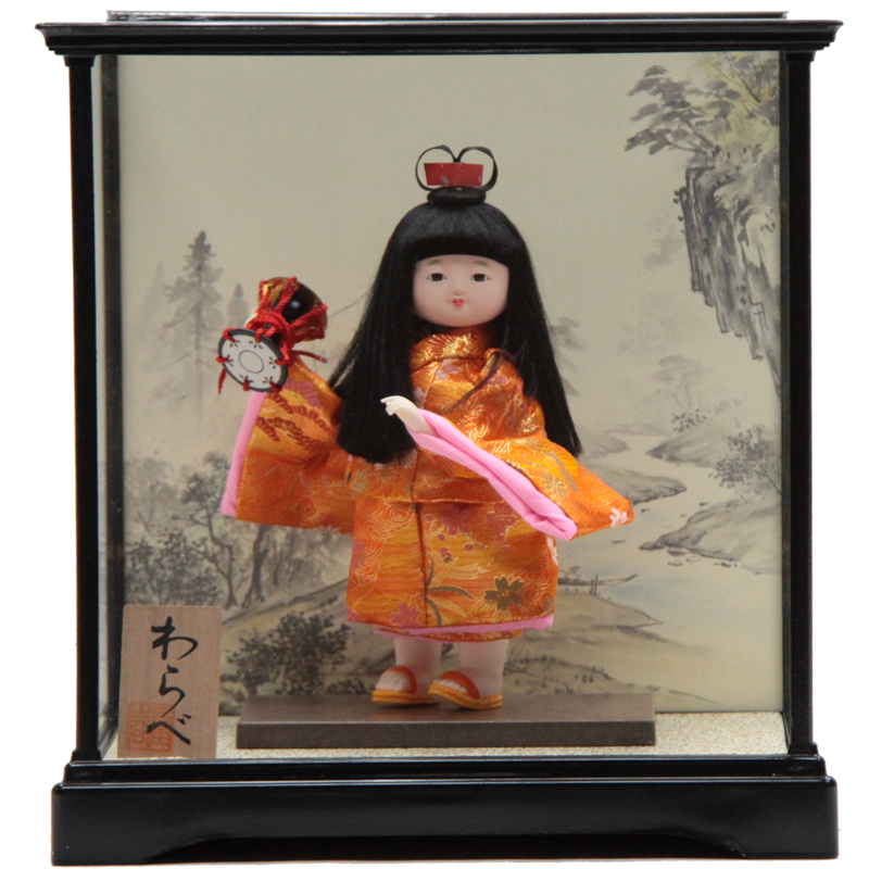 アウトレット品 雛人形ケース人形 6号 初音 童人形 わらべ 日本人形 幅26.5cm (22a-ya-2543) インテリア ディスプレイ 見切処分品