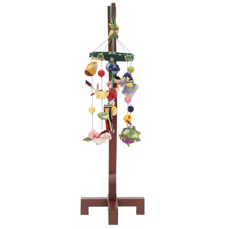 アウトレット品 五月人形吊るし飾り 小 華やぎの端午の吊るし飾り 飾り台セット 高さ65cm (22a-ya-1177) インテリア ディスプレイ 見切処
