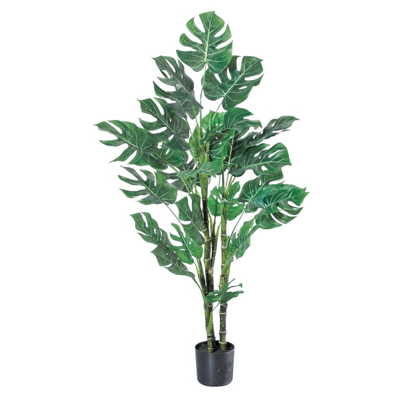 人工観葉植物 モンステラ （ポット付き） グリーン 高さ108cm （P289-a50856) （代引き不可） インテリアグリーン フェイクグリーン