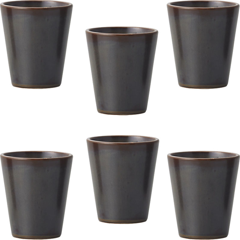 花瓶 フラワーベース Ceramic Gift Natural basic vase ナチュラル ベーシック ベース natural brown （6個入り） [144-141-200] [p96]
