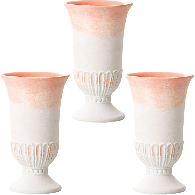 花瓶 フラワーベース Ceramic Gift Greco グレコ terracotta （3個入り） [240-143-212] [p92] ストーンウェア （代引き不可） インテリ