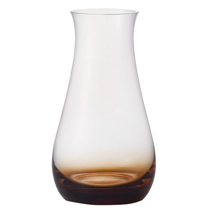 花瓶 フラワーベース Glass Flower+ mazzo マッツォ clear amber （1個入り） [777-732-020] [p10] ガラス （代引き不可） インテリア デ