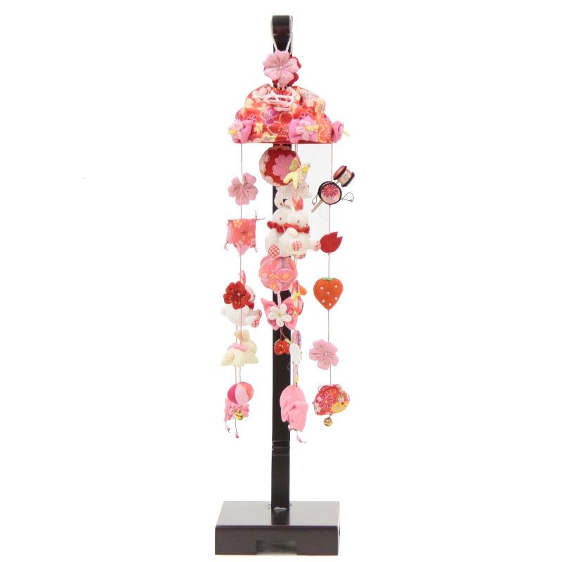 吊るし飾り まり飾り つるし雛 桜うさぎ turu-ya ジョイント式スタンド 高さ65cm (24hina-ya-to0006) ひな人形 雛祭