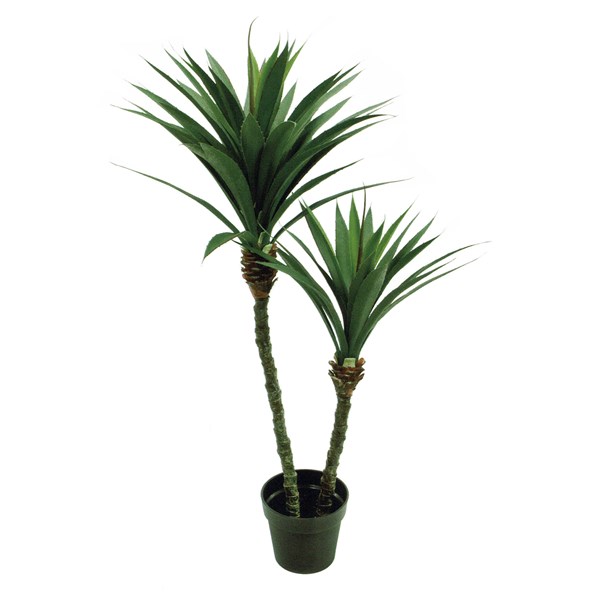 人工観葉植物 アガベポット 2本立 高さ115cm （P208-fg1812) （代引き不可） インテリアグリーン フェイクグリーン