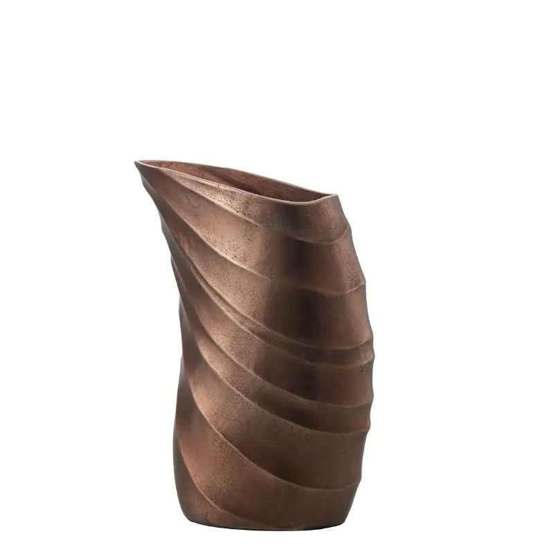 花瓶 フラワーベース METAL VASE Aluminum spiral アルミニウム スピラル COPPER （1個入り） [570-578-202] [p127] アルミニウム/ペイン