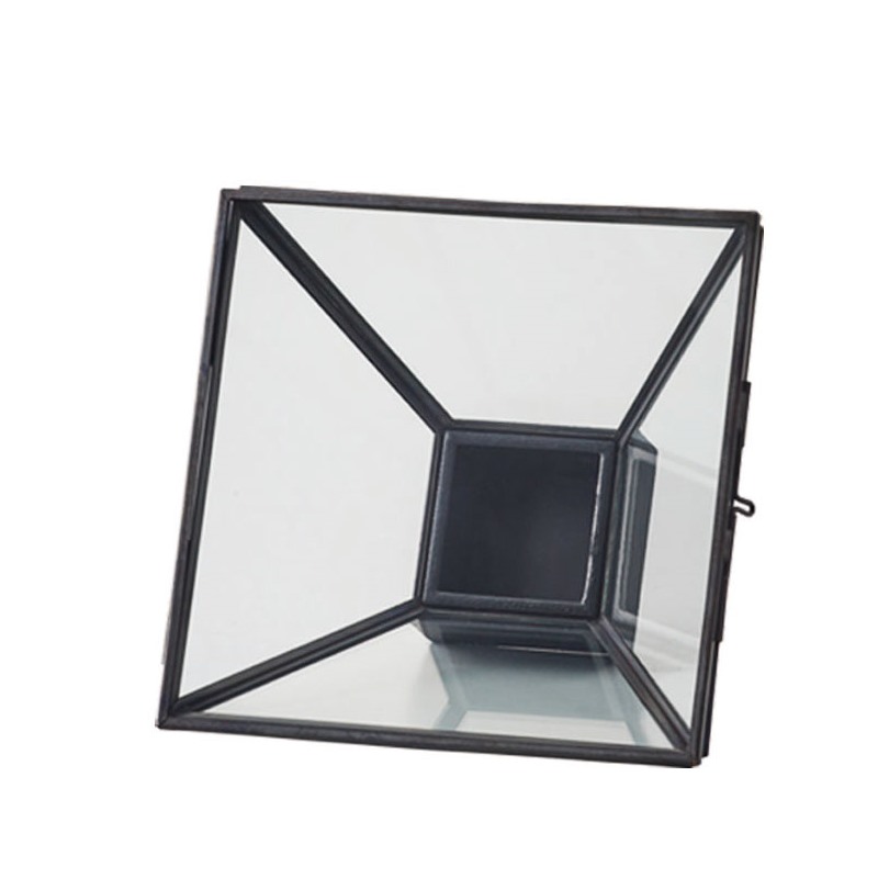 花瓶 フラワーベース GLASS VASE COLLECTION Glass frame coffret グラス フレーム コフレ BLACK （1個入り） [780-460-802] [p120] ガラ