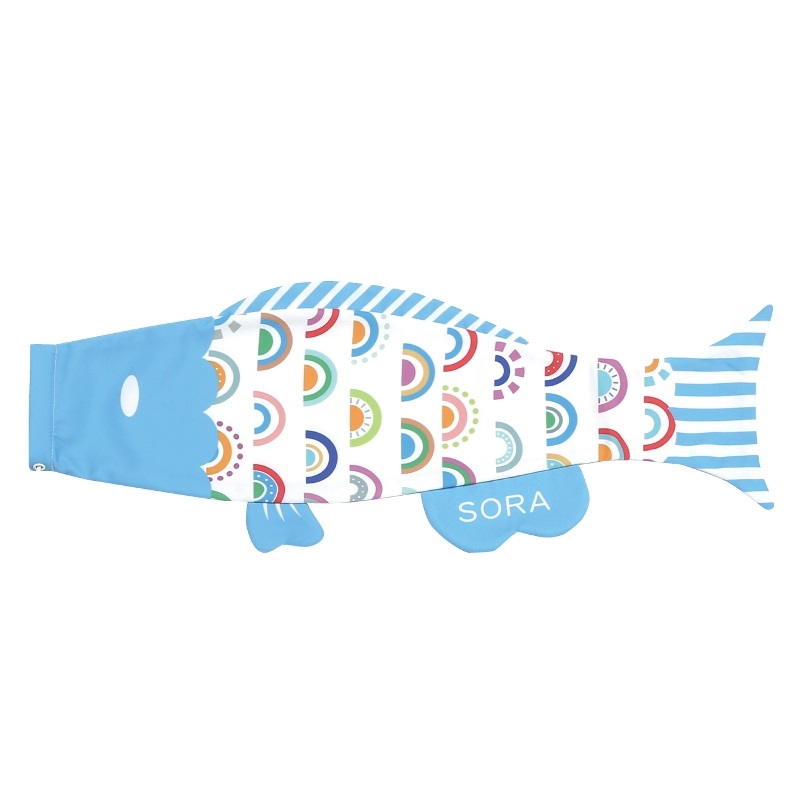 徳永 室内用 鯉のぼり えらべるたのしさ puca プーカ にじ ライトブルー L 1m（600-949） 日本の伝統文化 こいのぼり 端午の節句