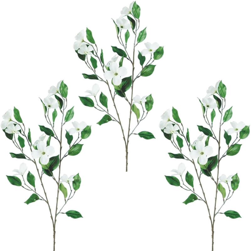 人工観葉植物 ハナミズキ スプレー （3本入り） 長さ73cm （P147-91526) （代引き不可） インテリアグリーン フェイクグリーン