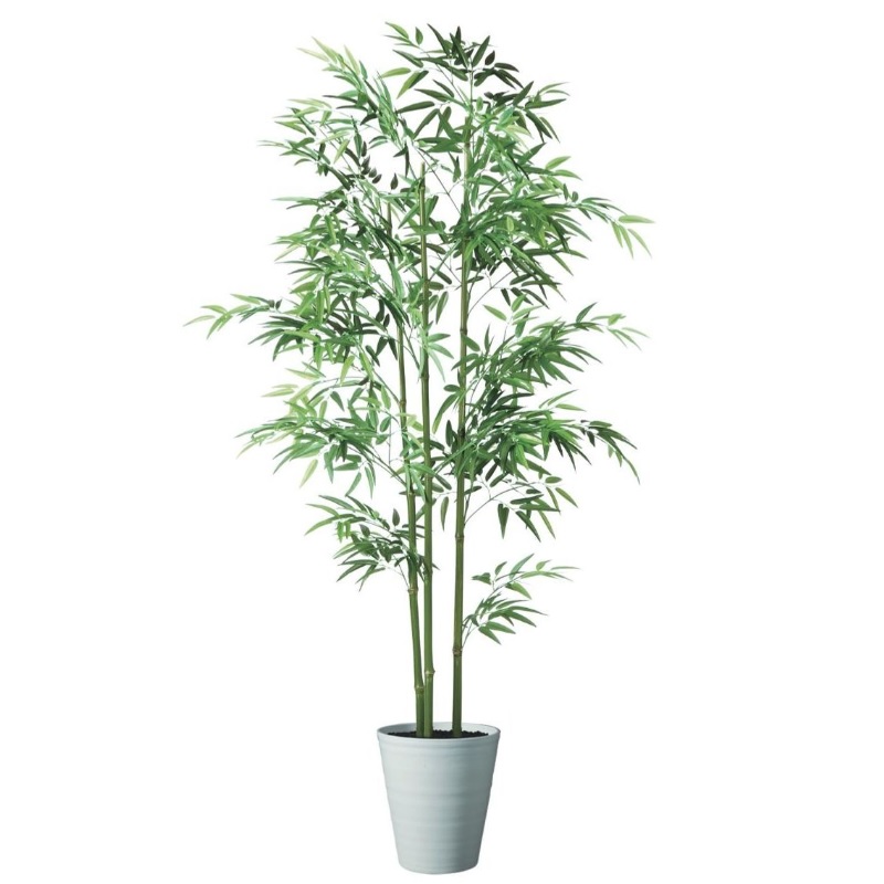 人工観葉植物 青竹 3本立 180 ポット付き 高さ180cm （P127-91786) （代引き不可） インテリアグリーン フェイクグリーン