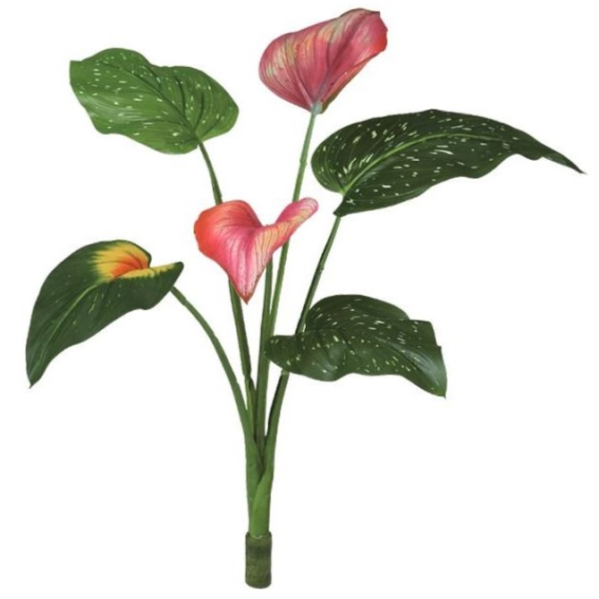 人工観葉植物 カラーブッシュ 長さ40cm （P141-91819) （代引き不可） インテリアグリーン フェイクグリーン